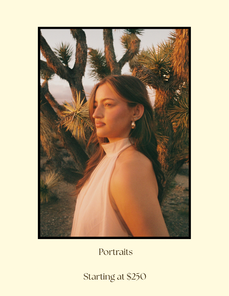 Portrait sessions starting at $250